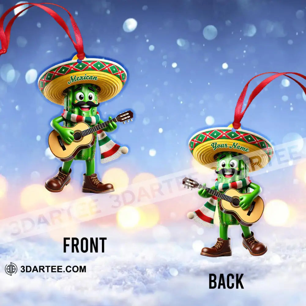 Custom Name Mexican Ornament Christmas Gift For Mexico Lover