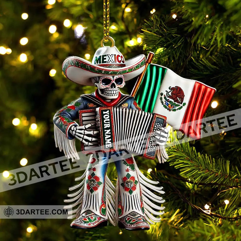 Custom Name Mexico Ornament Christmas Gift For Mexican