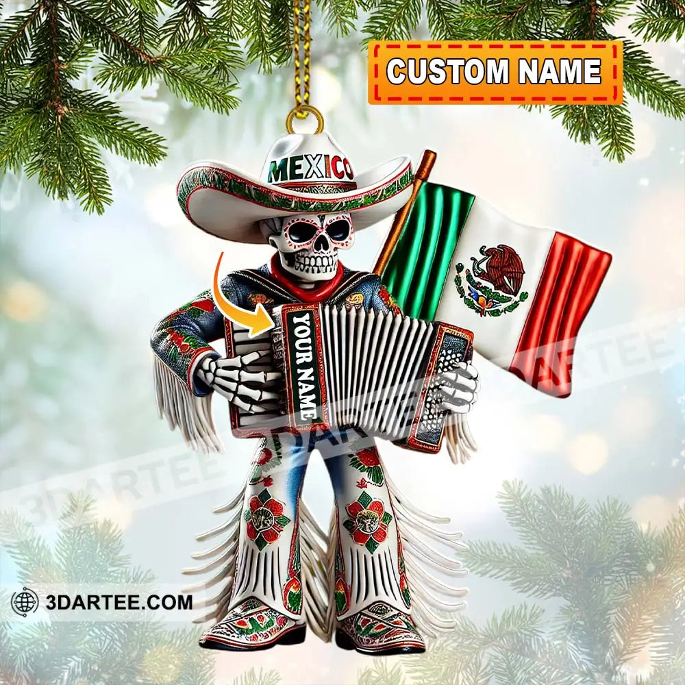 Custom Name Mexico Ornament Christmas Gift For Mexican