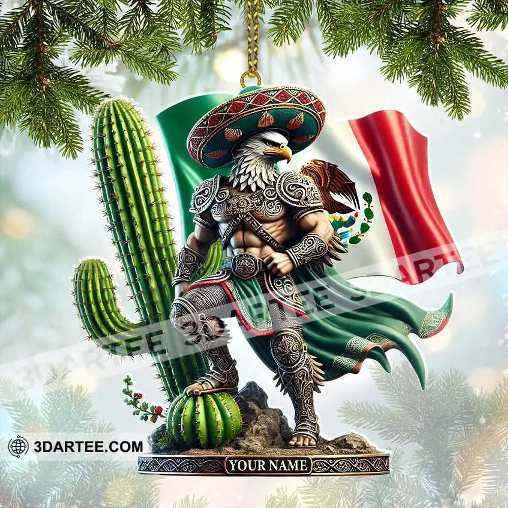 Custom Name Mexico Ornament Lover Christmas Gift 3.54’’ / 1