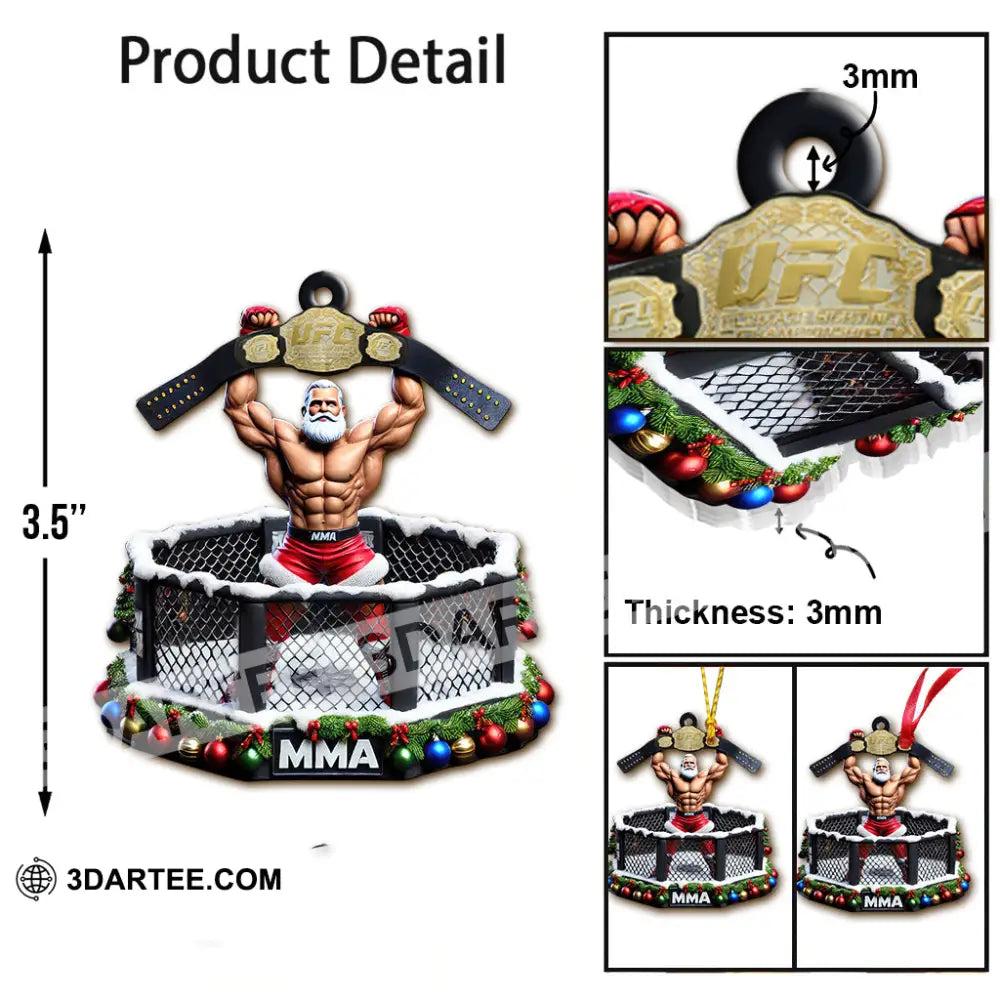 Custom Name Mma Boxing Ornament Lover Christmas Gift