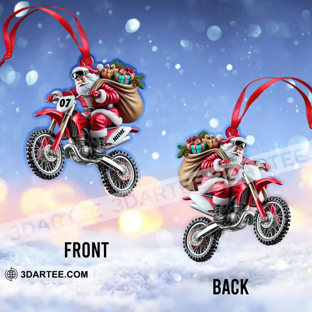 Custom Name Motocross Ornament Lover Christmas Gift