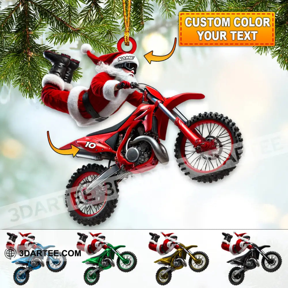 Custom Name Motocross Ornament Lover Christmas Gift