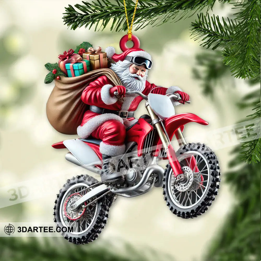 Custom Name Motocross Ornament Lover Christmas Gift 3.54’’ / 1