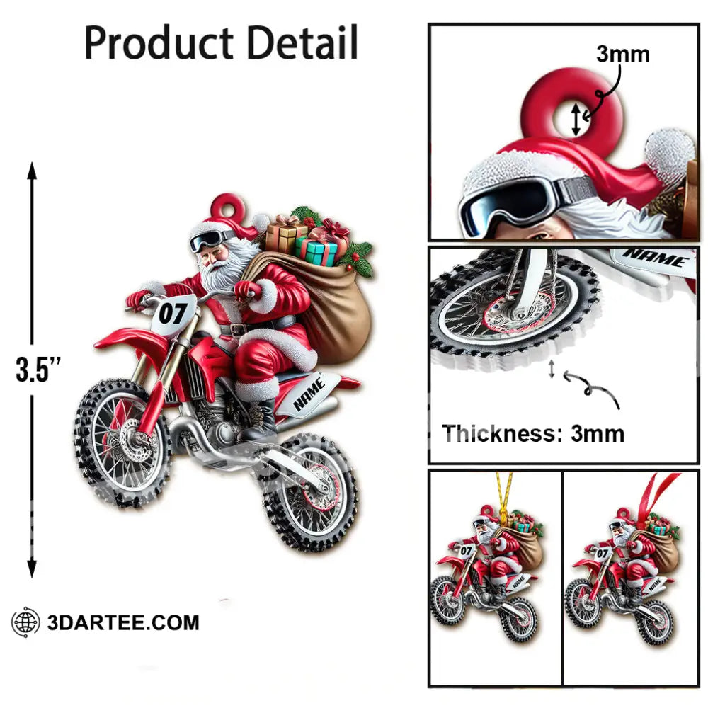 Custom Name Motocross Ornament Lover Christmas Gift