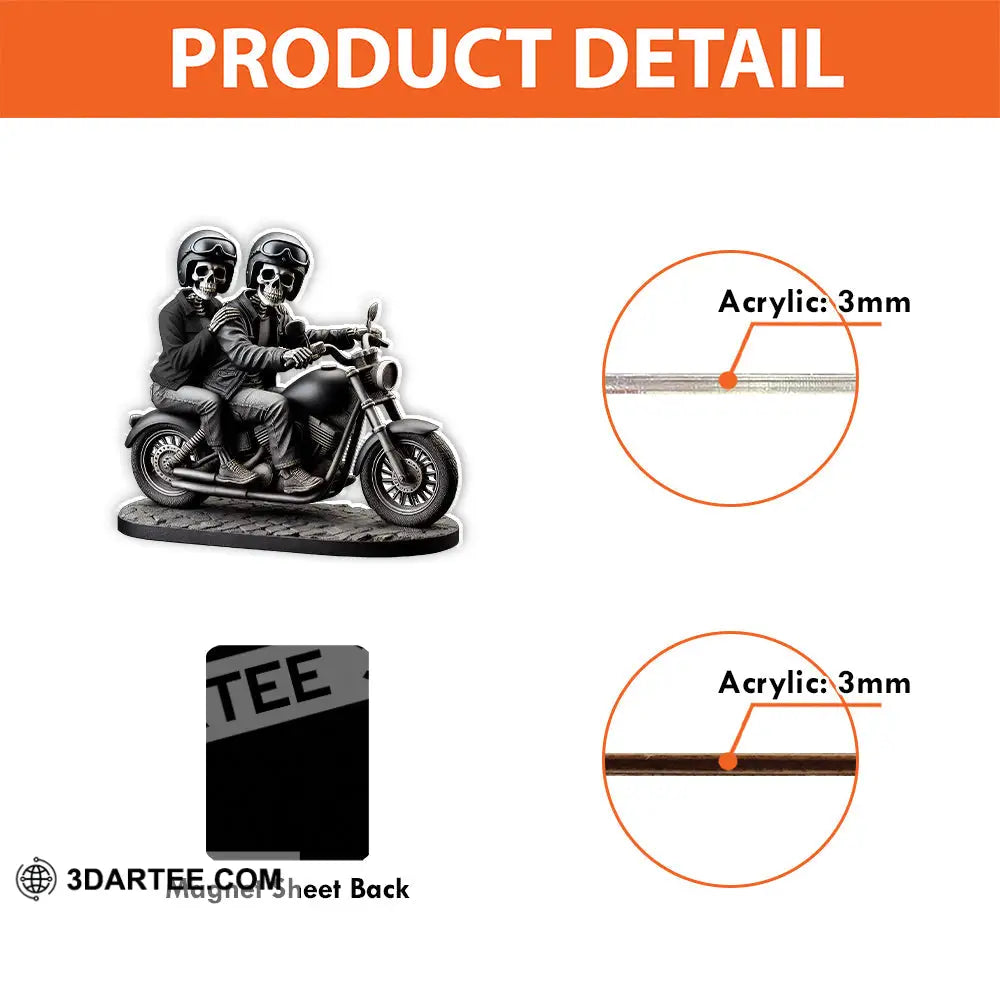 Custom Name Motorcycles Couple Fridge Magnet Gift For Lover