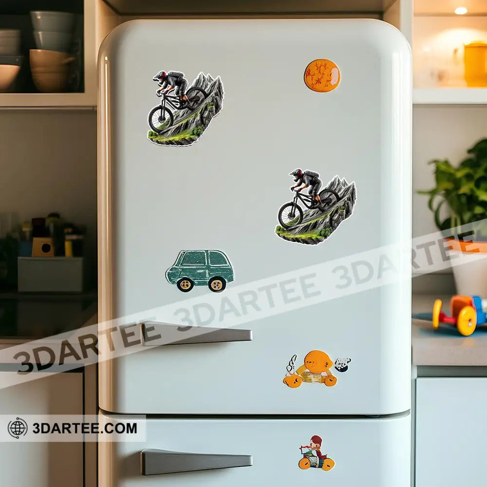 Custom Name Mountain Bike Fridge Magnet Gift For Lover