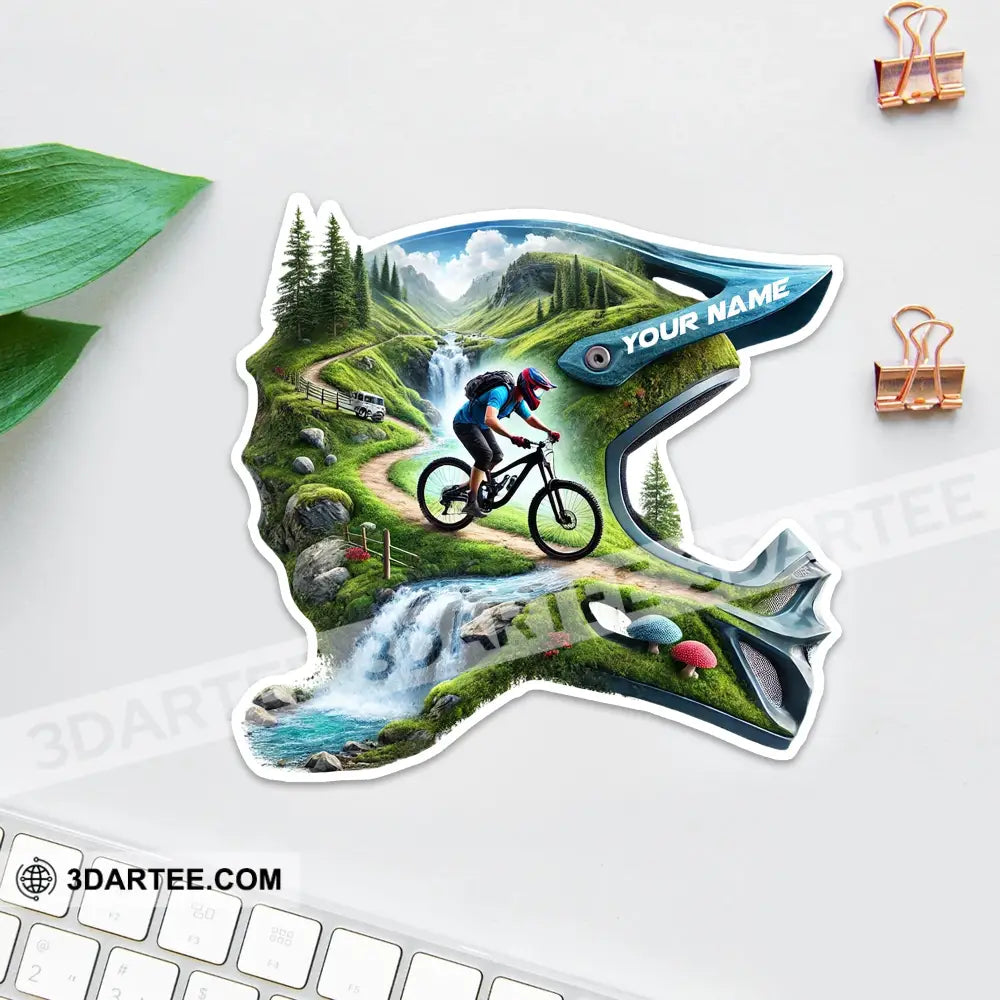 Custom Name Mountain Bike Sticker Gift For Lover