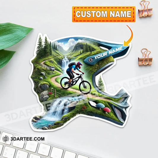 Custom Name Mountain Bike Sticker Gift For Lover