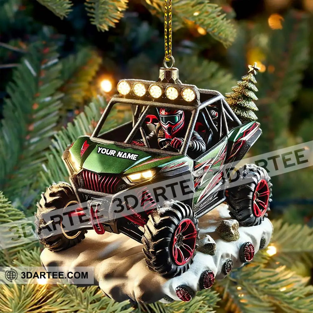 Custom Name Mountain Truck Ornament Christmas Gift