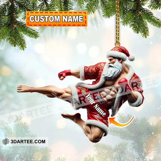 Custom Name Muay Thai Ornament Christmas Gift For Lover