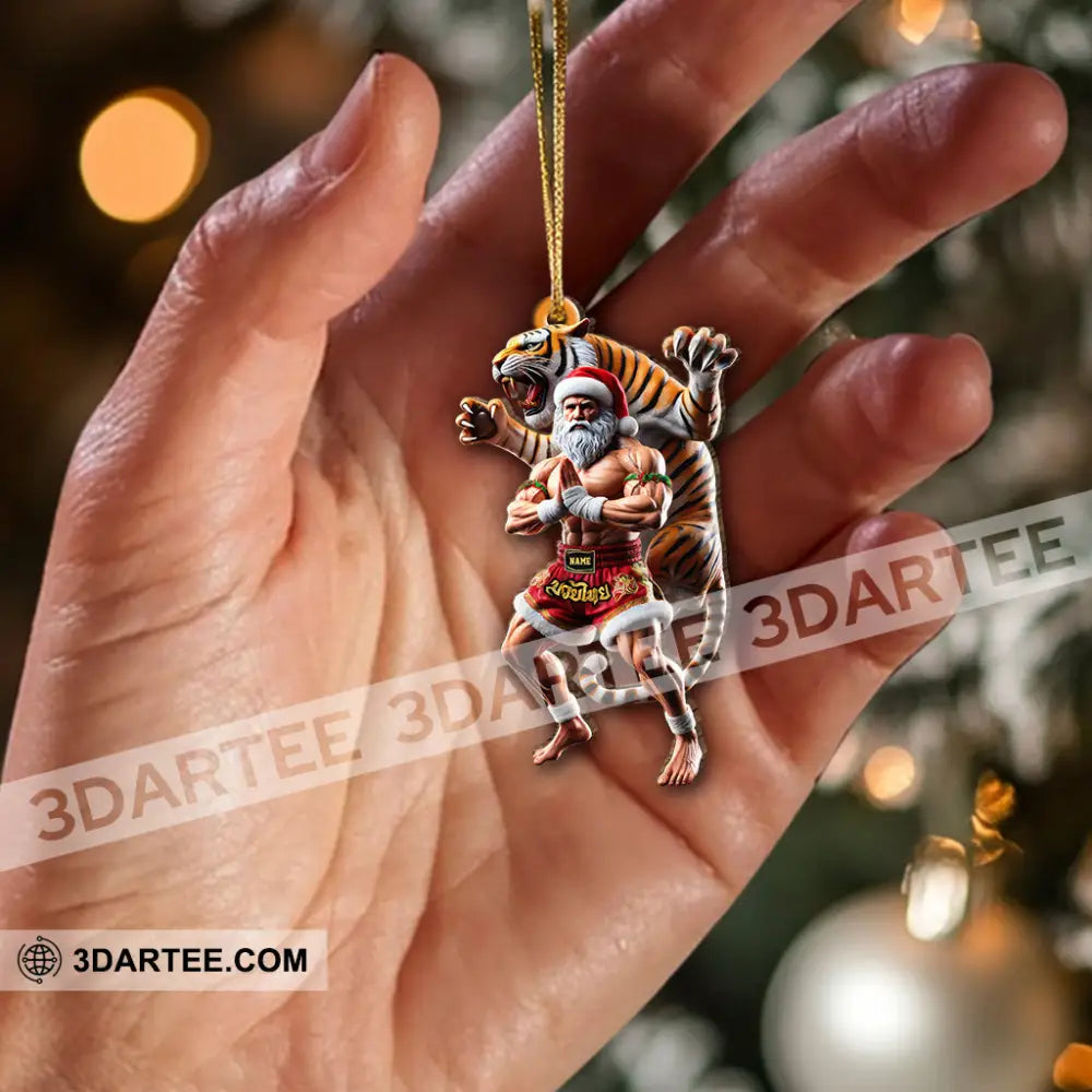 Custom Name Muay Thai Ornament Christmas Gift For Lover