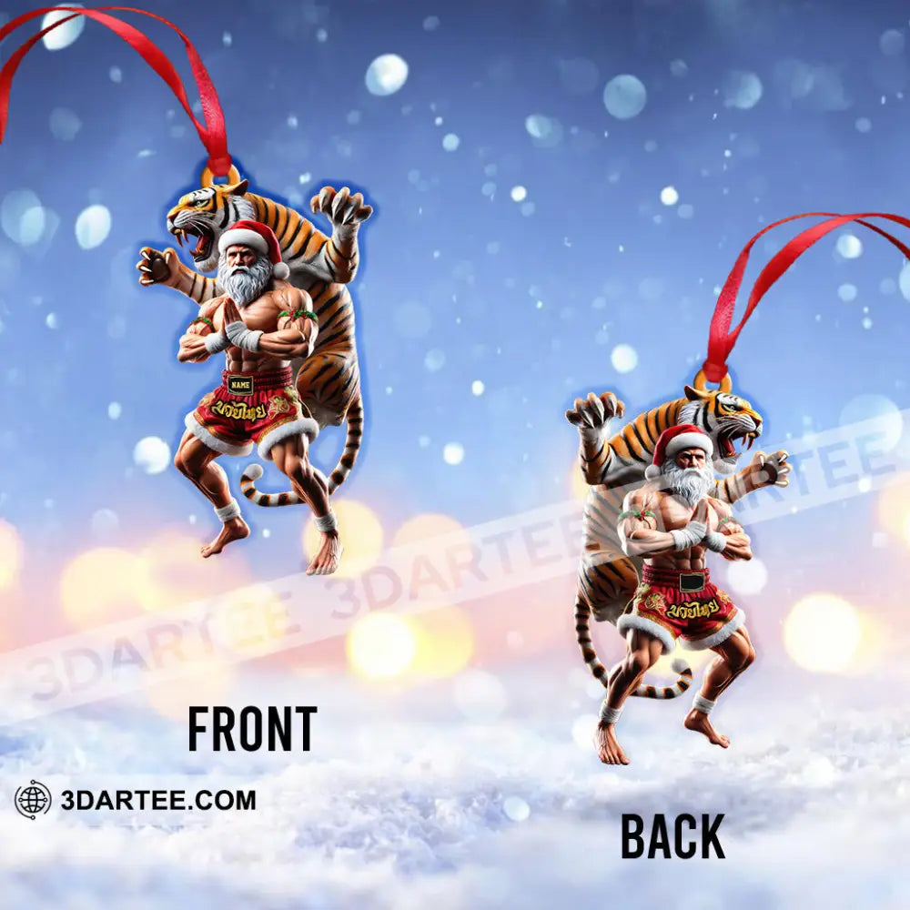 Custom Name Muay Thai Ornament Christmas Gift For Lover