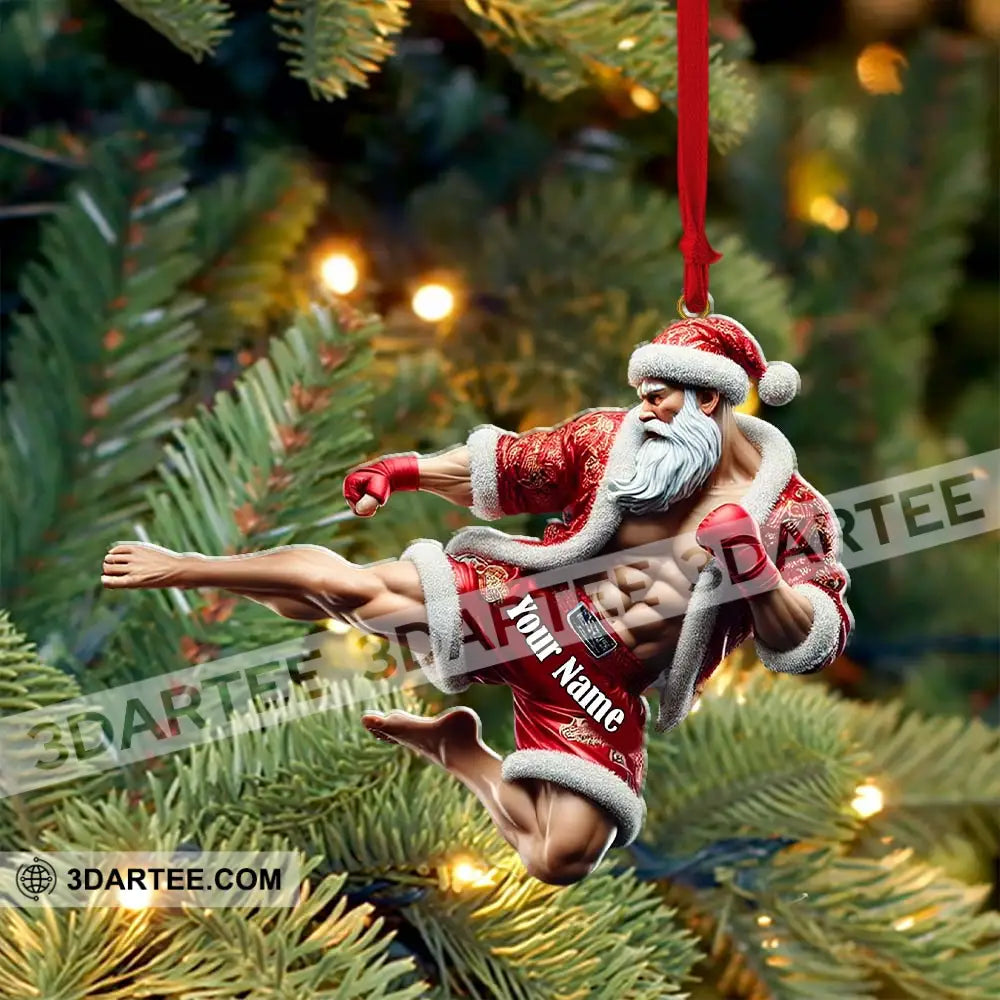 Custom Name Muay Thai Ornament Christmas Gift For Lover