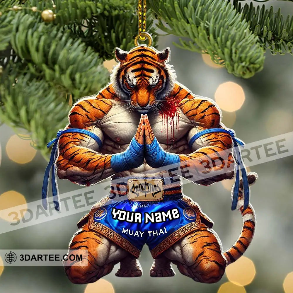 Custom Name Muay Thai Ornament Christmas Gift For Lover