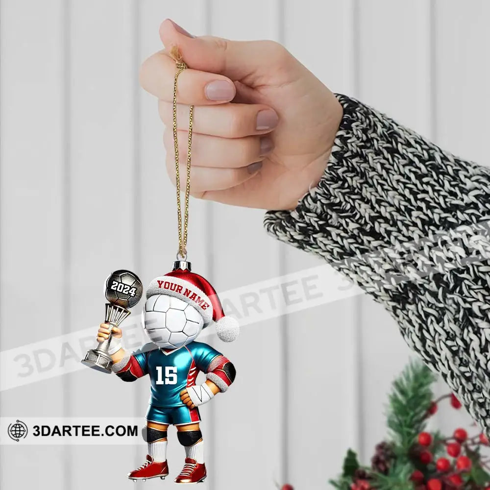 Custom Name Number And Year Handball Champion Ornament Christmas Gift For Lover