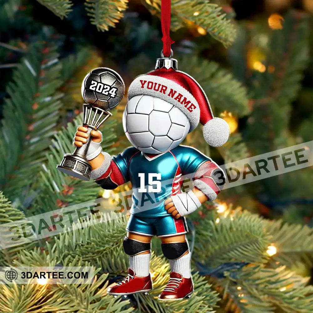 Custom Name Number And Year Handball Champion Ornament Christmas Gift For Lover