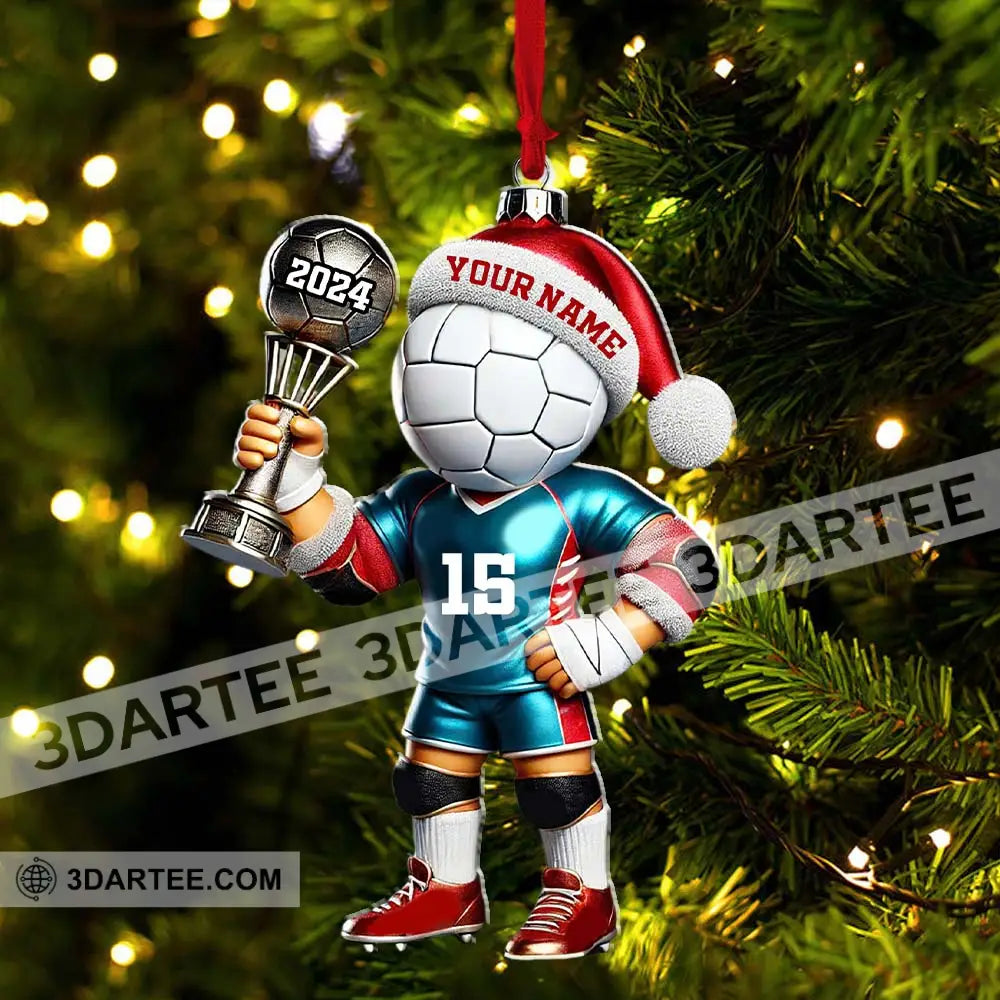 Custom Name Number And Year Handball Champion Ornament Christmas Gift For Lover