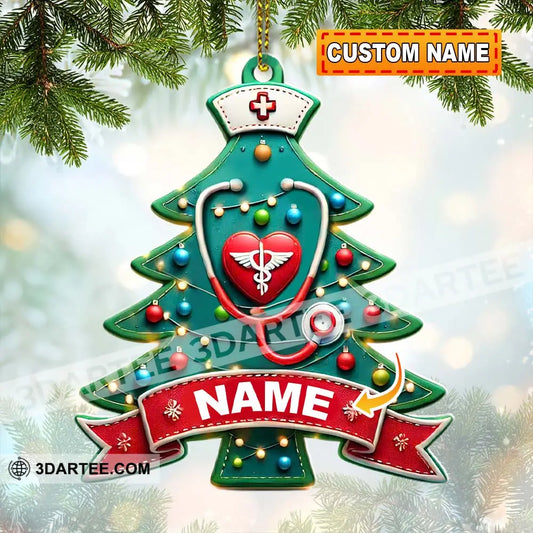 Custom Name Nurse Ornament Christmas Gift For Nurses