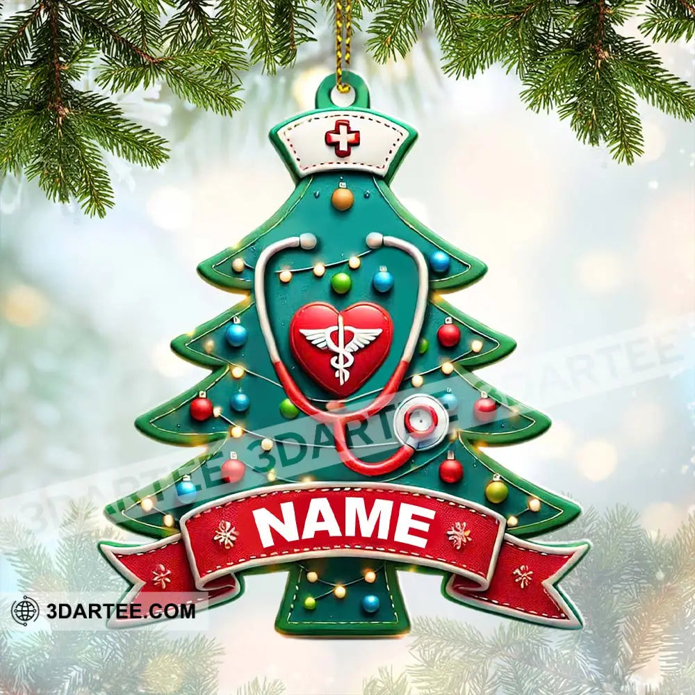 Custom Name Nurse Ornament Christmas Gift For Nurses