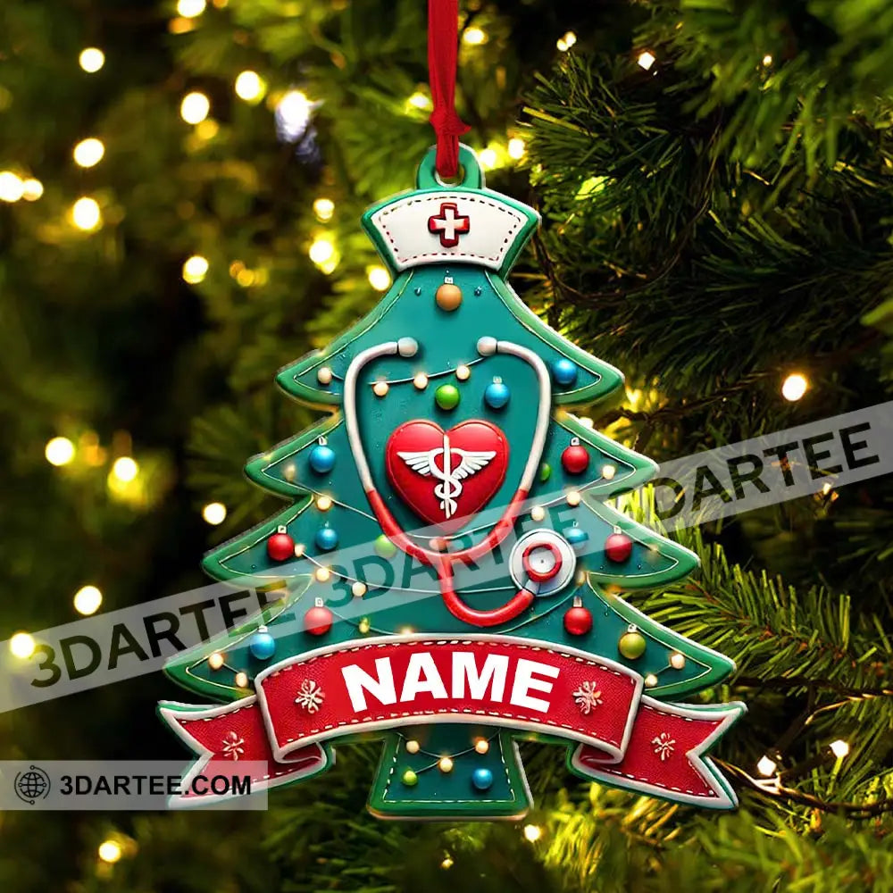 Custom Name Nurse Ornament Christmas Gift For Nurses