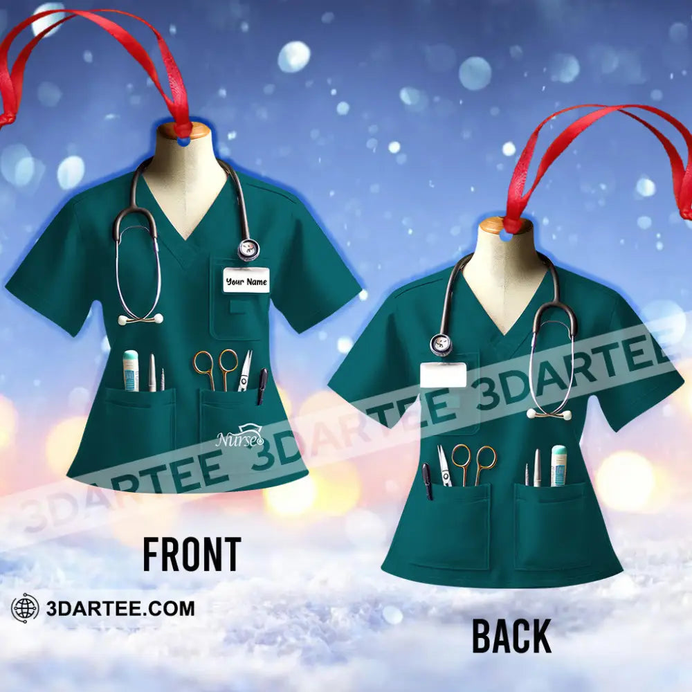 Custom Name Nurse Ornament Home Decor Christmas Gift