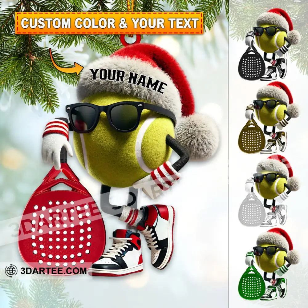 Custom Name Padel Ornament Tennis Christmas Gift For Lover