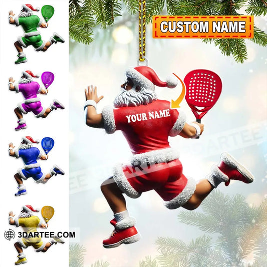 Custom Name Padel Tennis Santa Ornament Christmas Gift For Lover