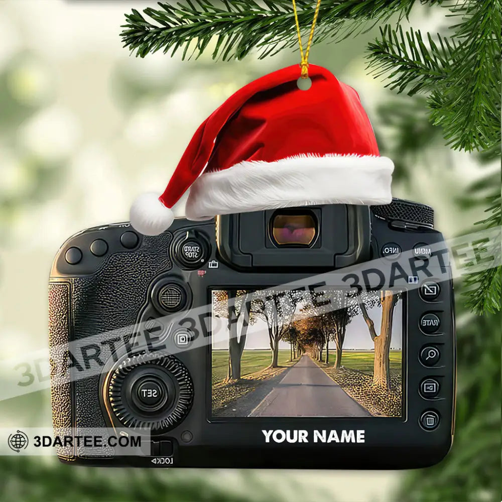 Custom Name Photographer Ornament Christmas Gift 3.54’’ / 1 Pack