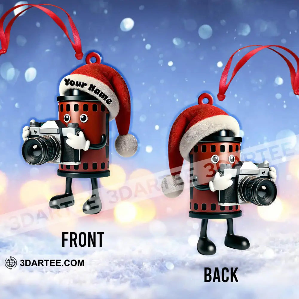 Custom Name Photographer Ornament Christmas Gift