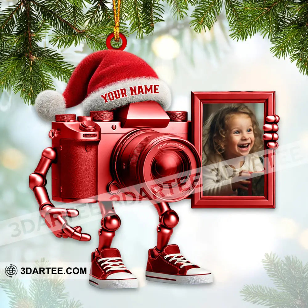 Custom Name Photography Ornament Family Photo Christmas Gift