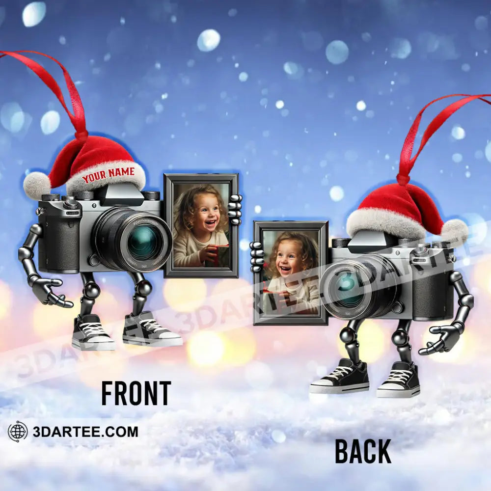 Custom Name Photography Ornament Family Photo Christmas Gift