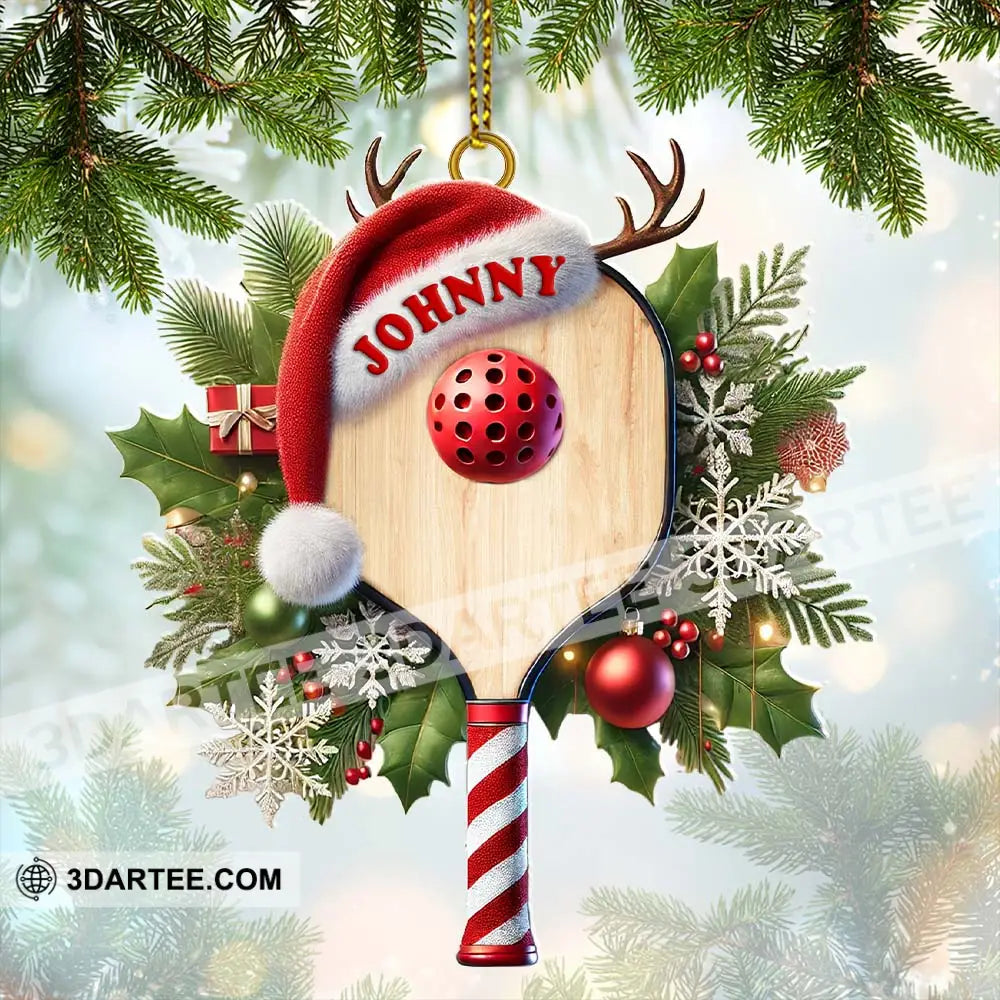 Custom Name Pickle Ball Ornament Christmas Gift 3.54’’ / 1