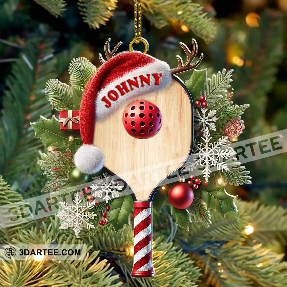 Custom Name Pickle Ball Ornament Christmas Gift