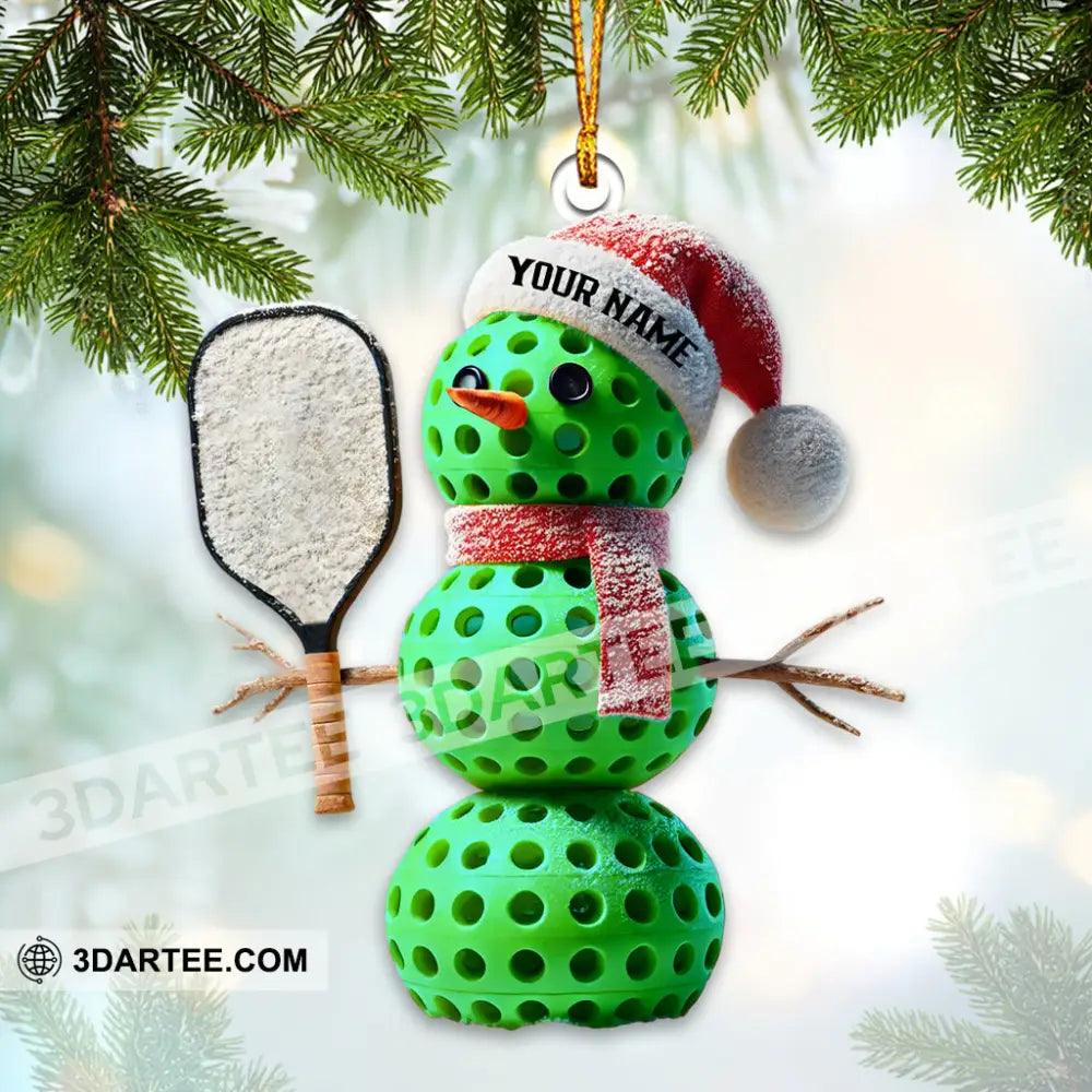 Custom Name Pickle Ball Ornament Christmas Gift Decoration