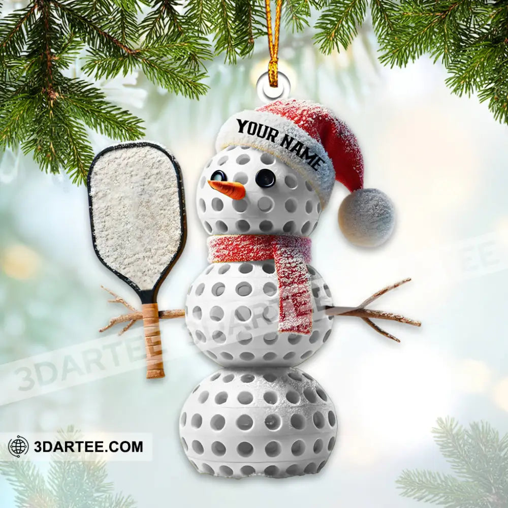 Custom Name Pickle Ball Ornament Christmas Gift Decoration