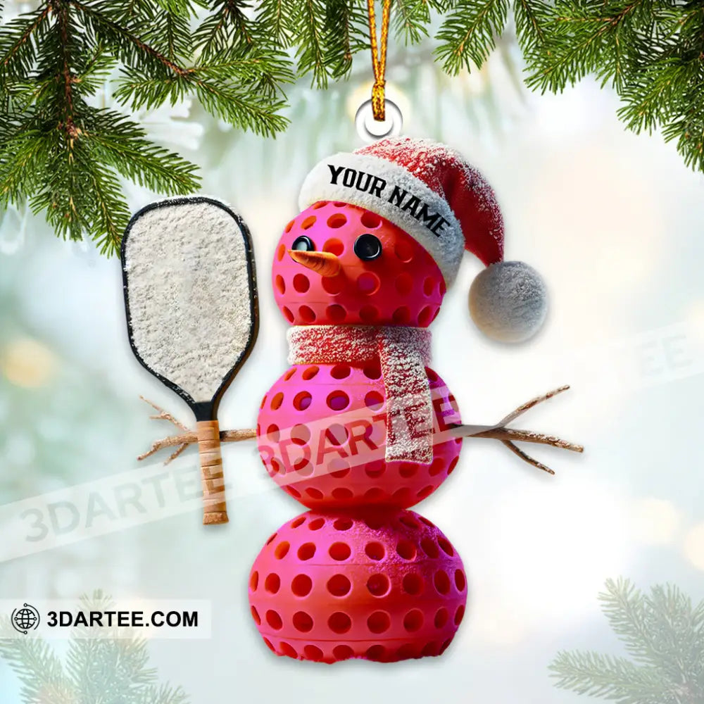 Custom Name Pickle Ball Ornament Christmas Gift Decoration