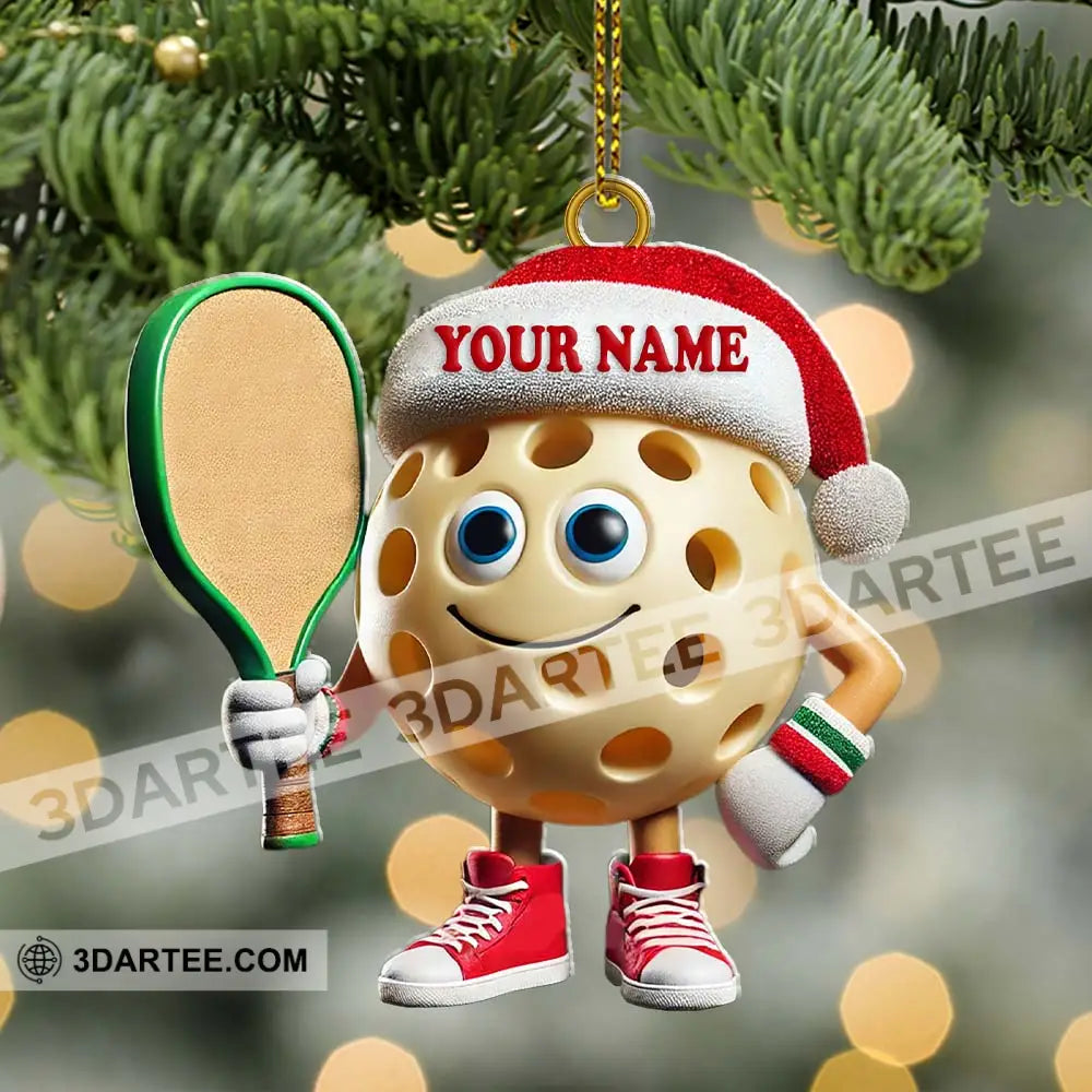 Custom Name Pickleball Ornament Lover Christmas Gift 3.54’’ / 1