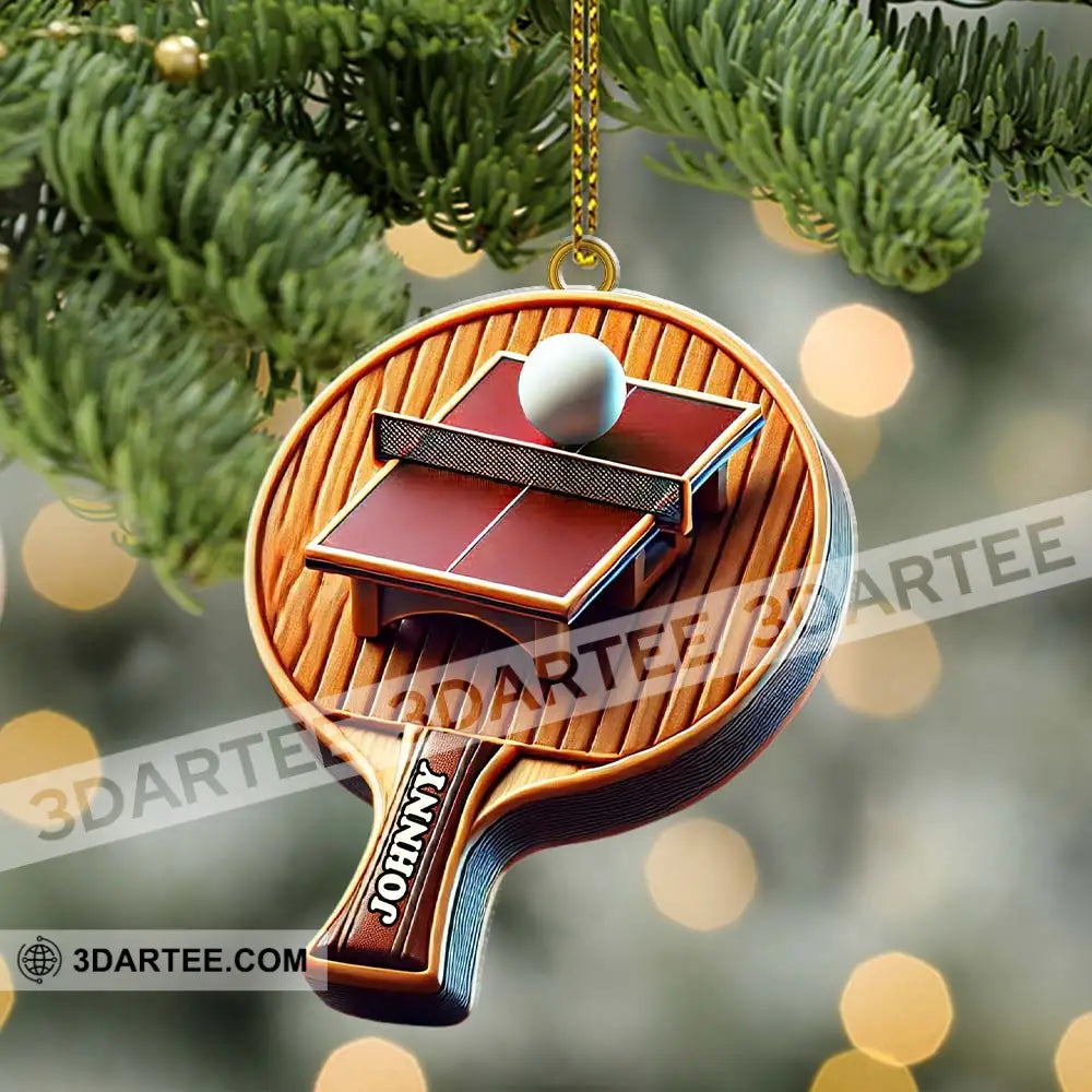 Custom Name Table Tennis Ornament Christmas Gift For Lover