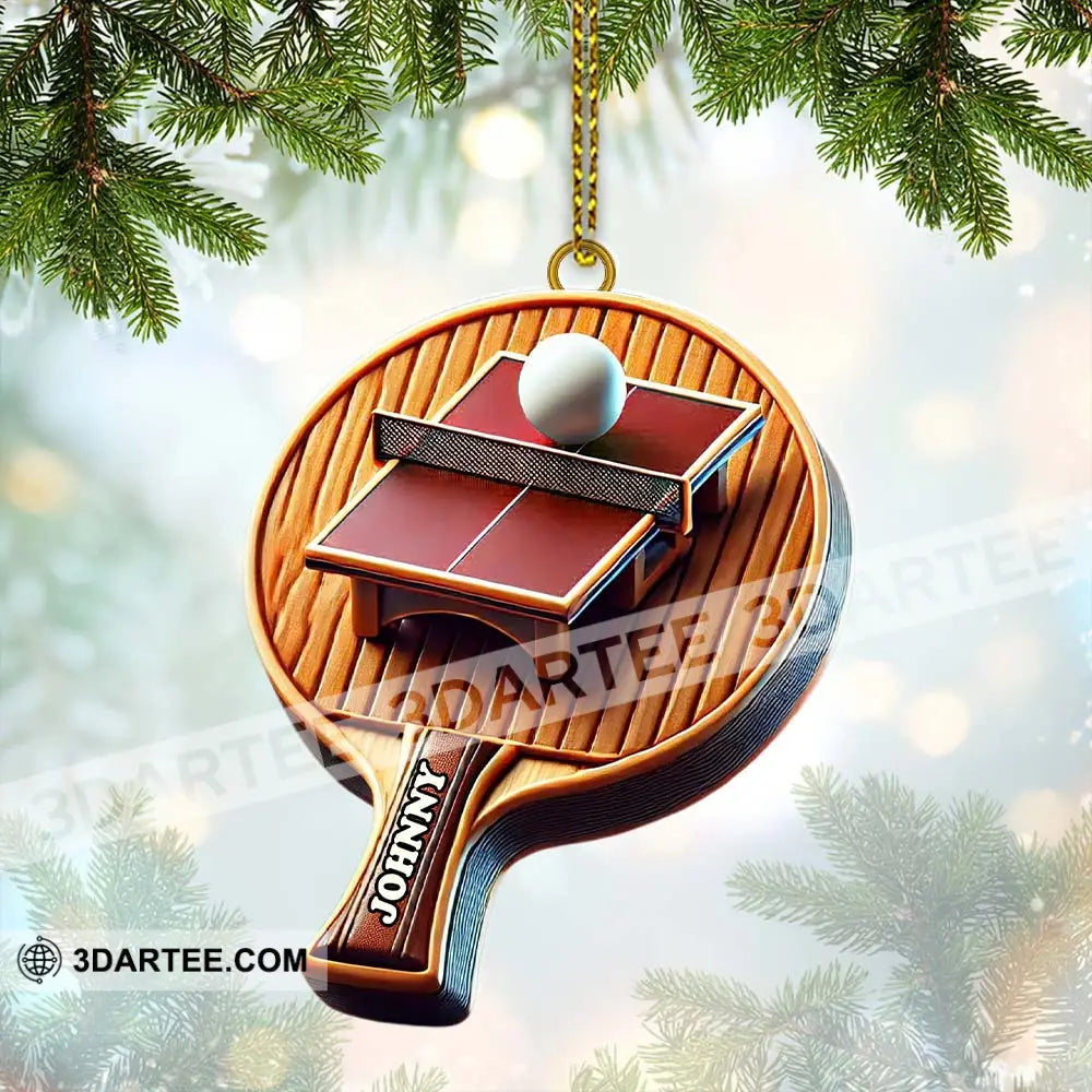 Custom Name Table Tennis Ornament Christmas Gift For Lover 3.54’’ / 1