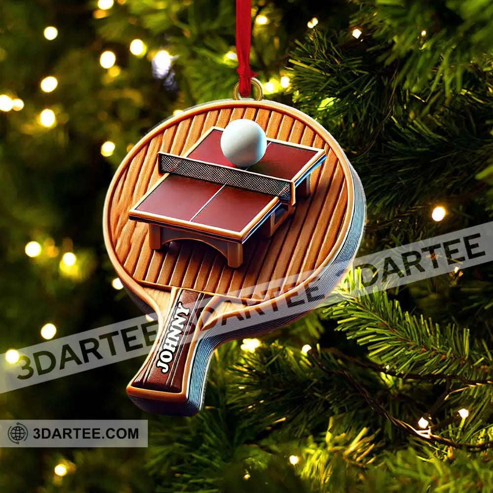 Custom Name Table Tennis Ornament Christmas Gift For Lover