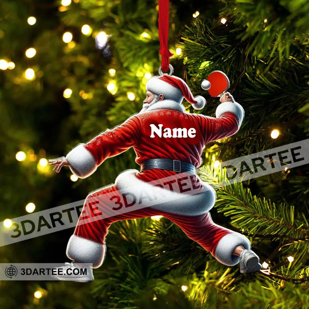 Custom Name Pickleball Santa Ornament Christmas Gift