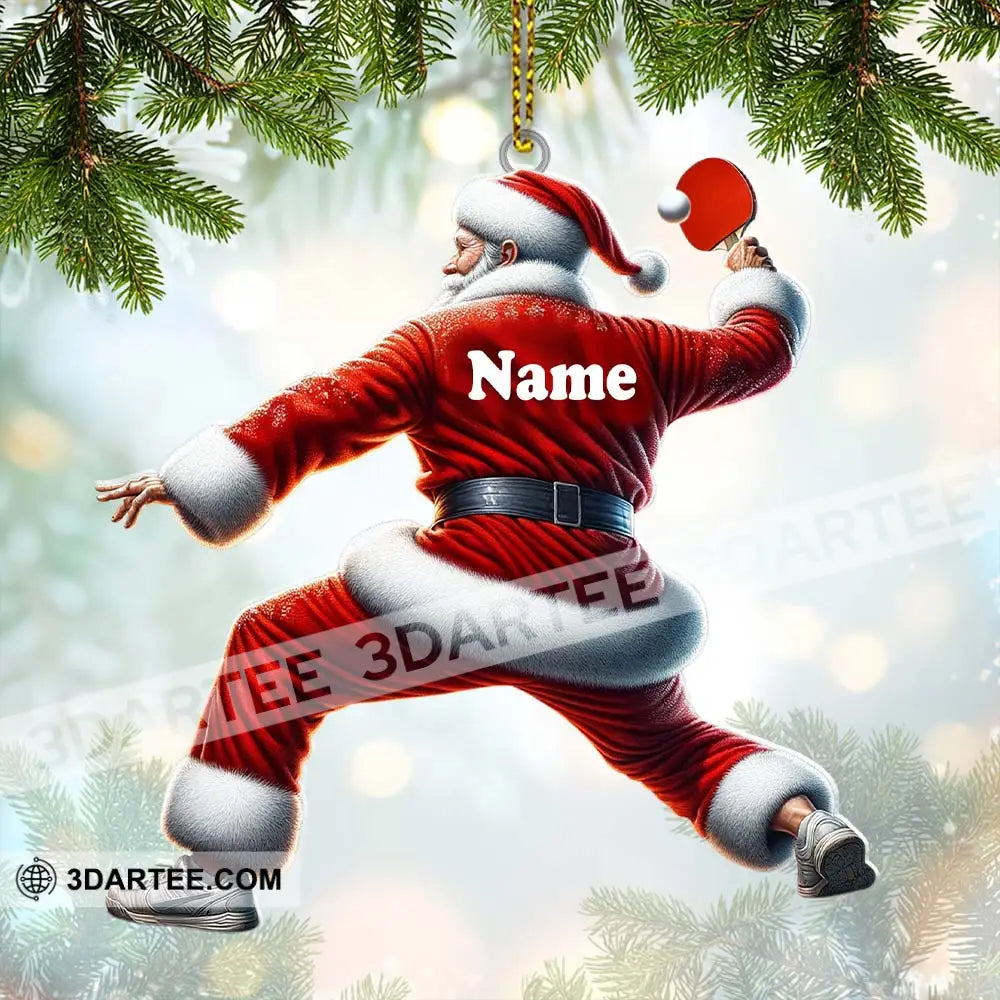 Custom Name Pickleball Santa Ornament Christmas Gift