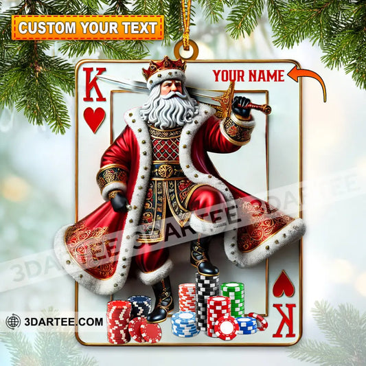 Custom Name Poker Ornament Christmas Decoration