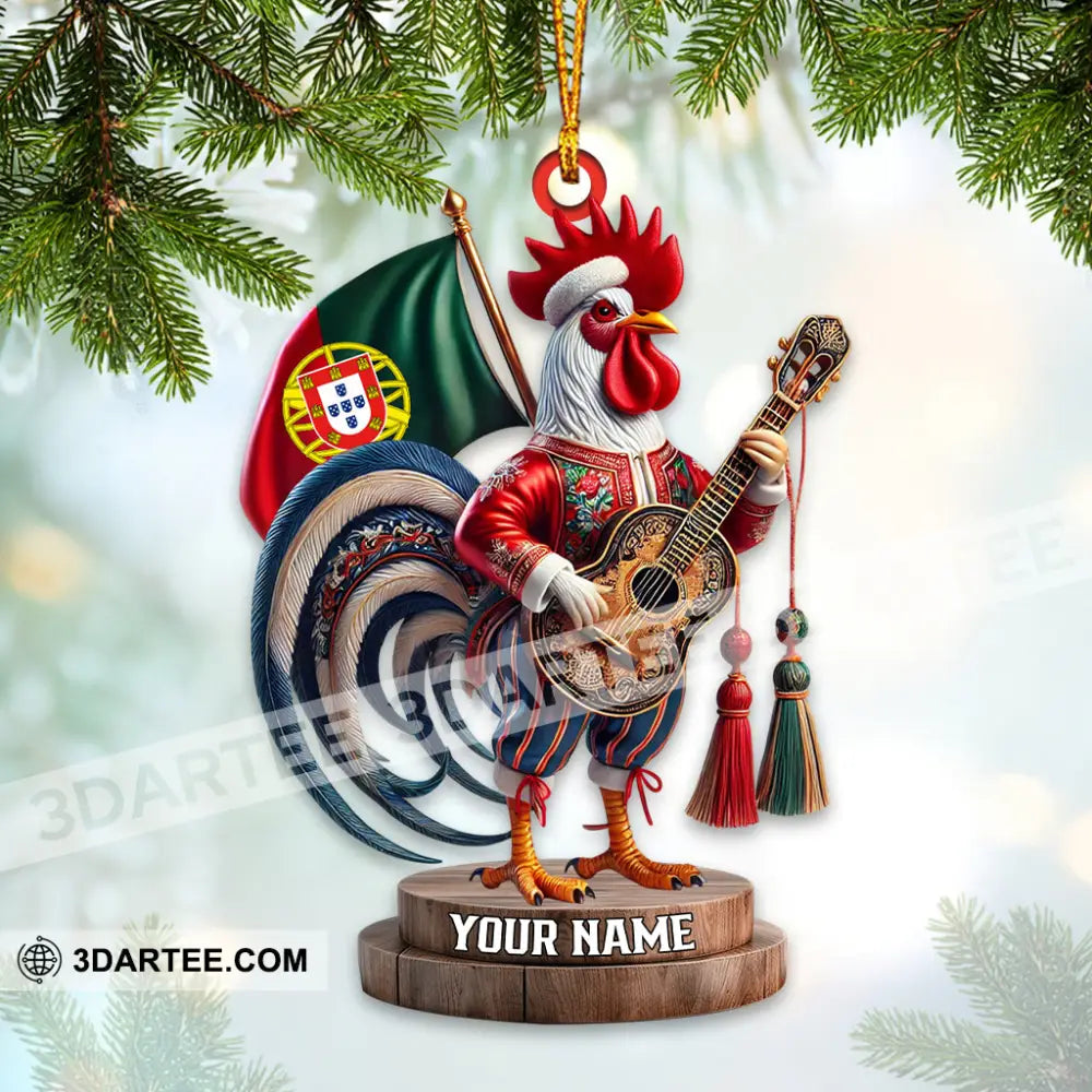 Custom Name Portugal Ornament Portuguese Christmas Gift 3.54’’ / 1