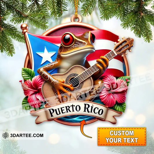 Custom Name Puerto Rico Ornament Christmas Gift For Lover