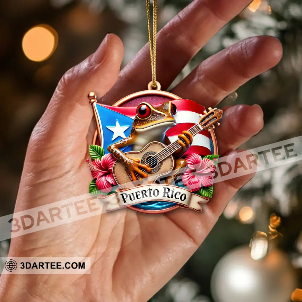 Custom Name Puerto Rico Ornament Christmas Gift For Lover