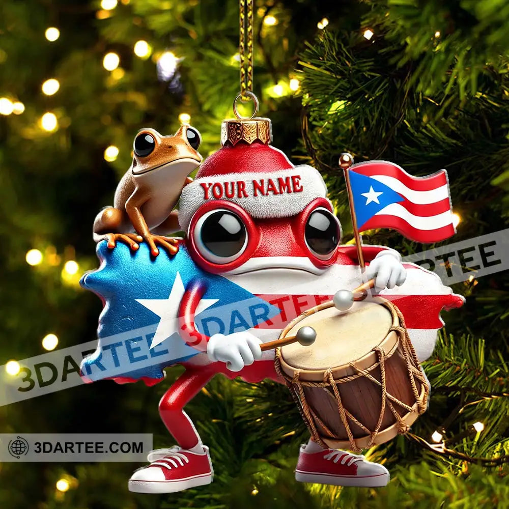 Custom Name Puerto Rico Ornament Lover Christmas Gift