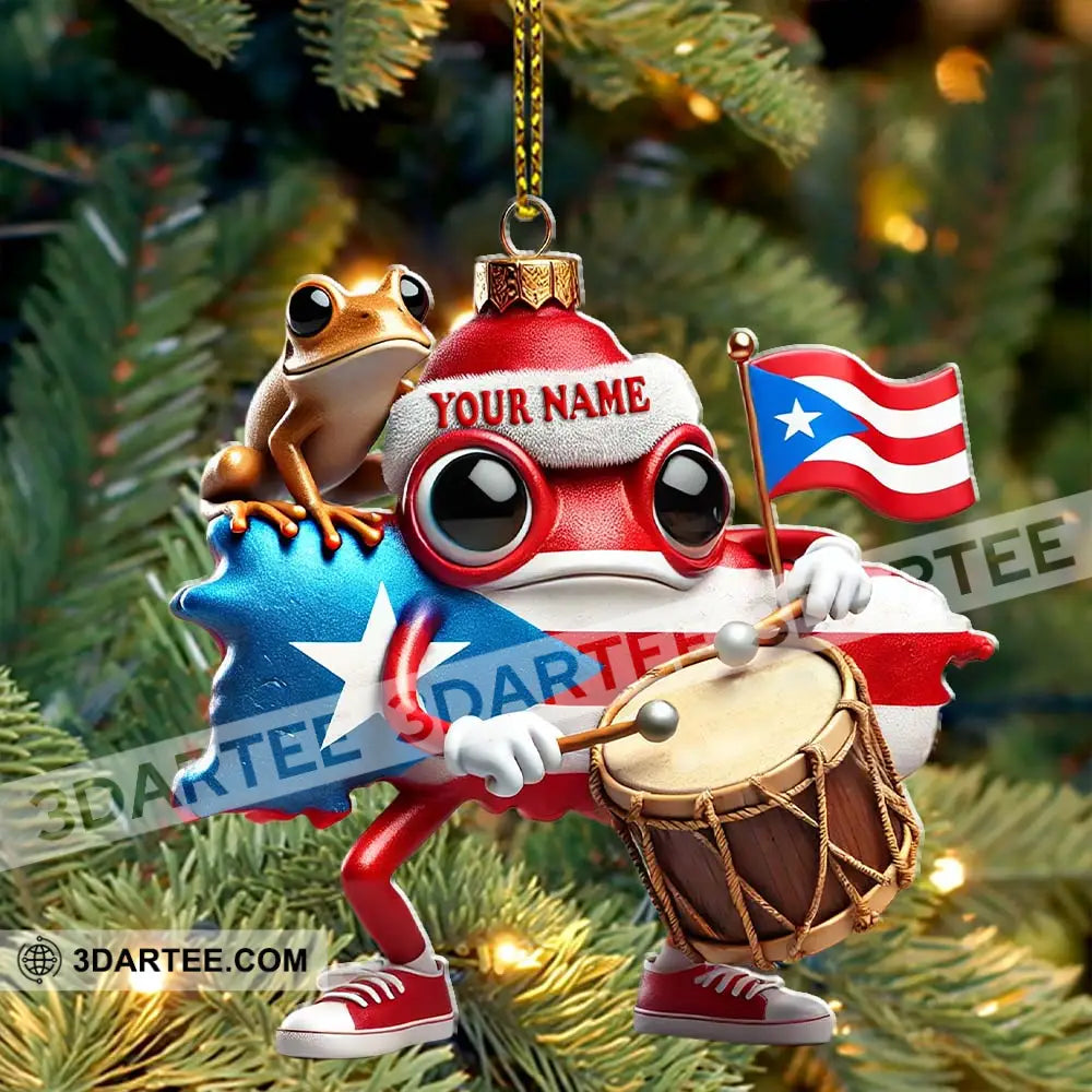 Custom Name Puerto Rico Ornament Lover Christmas Gift