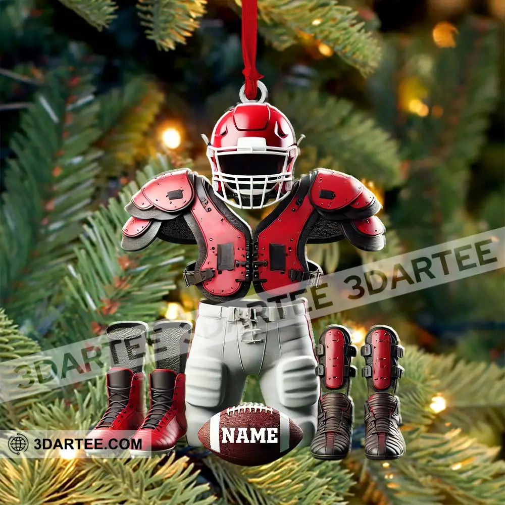 Custom Name Rugby Football Ornament Lover Christmas Gift